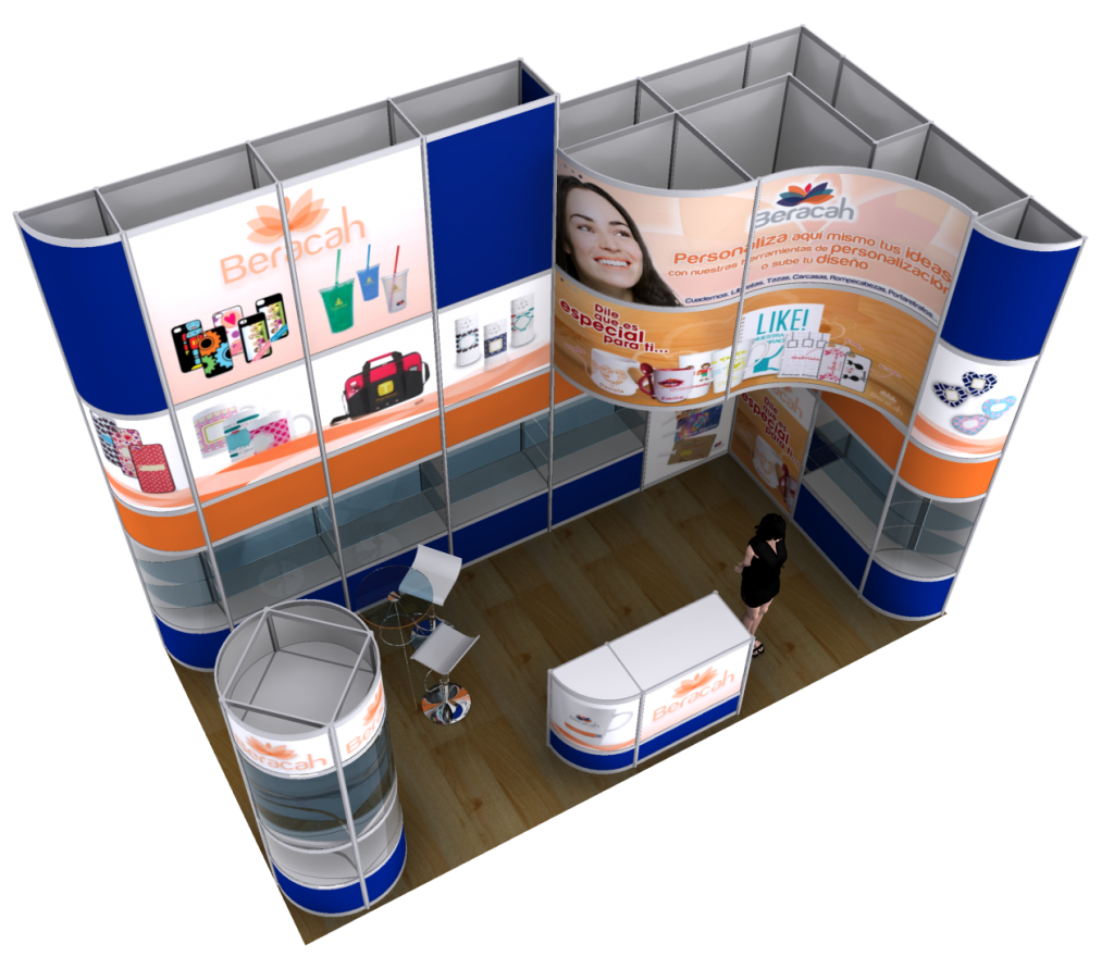 Beracah Stand Sistema 6X3 Esquina – Stands Center
